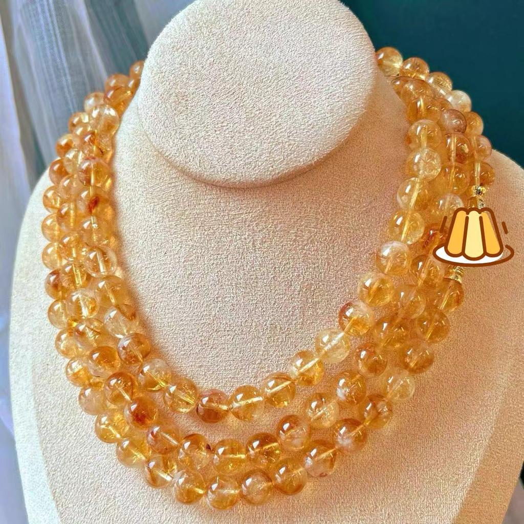 Женское handmade ожерелье из натуральных кристаллов и полудрагоценных камней на цепочке из меди с покрытием из настоящего золота
