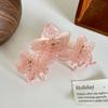 Elegant Floral Design Large Acetate Hair Claw Clip With Sparkling Rhinestones