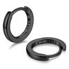 [ChicSilver] Hoop Earrings Ladies Ring Earrings Men's Black Black Small Inner Diameter 10mm 20g Simple Accessories