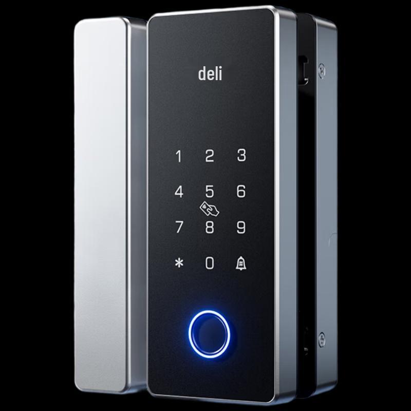 Deli Smart Electronic Password & Fingerprint Glass Door Lock CN plug (adapter included)