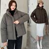 Fluffy puff cotton clothes short cotton clothes women's winter new warm hooded bread clothes student jacket