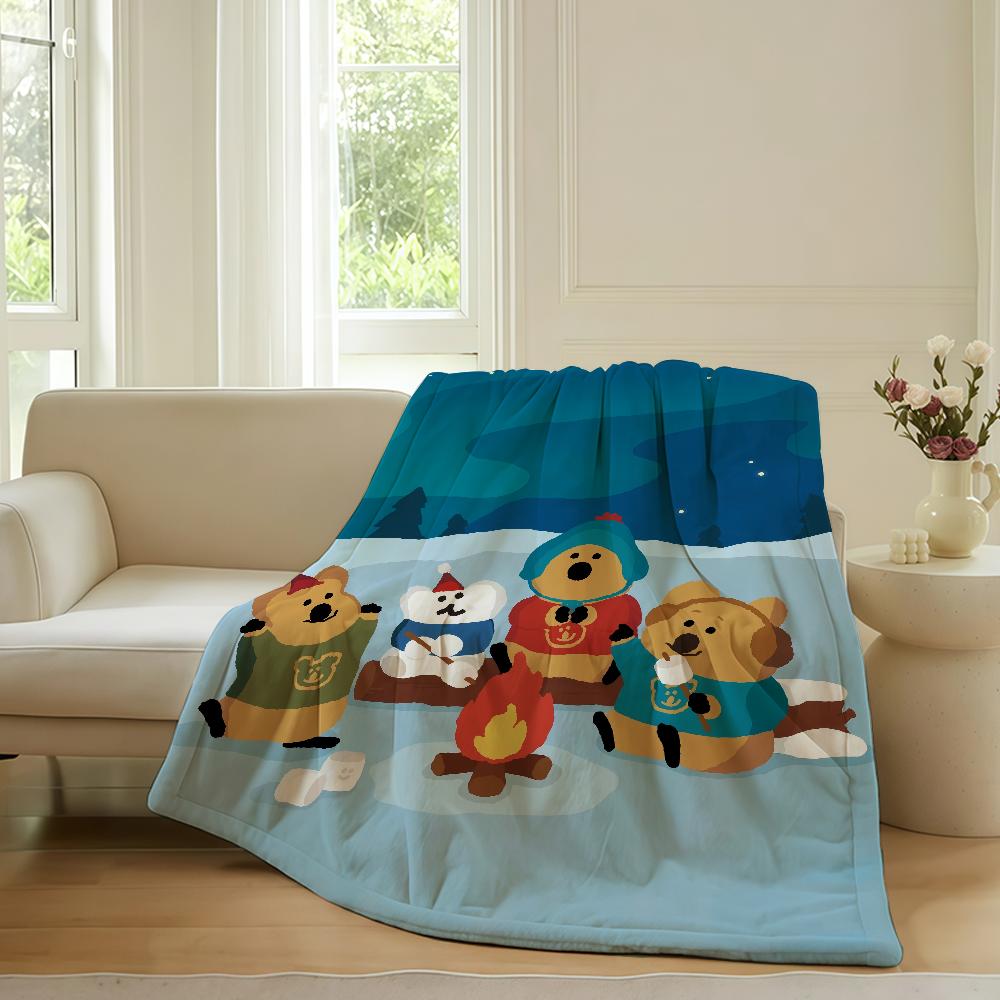 Fashion Cute D-Dinotaeng-S Cartoon Blanket Warm Soft Suitable For Bedroom Sofa Bed Living Room Office Travel Camping Gifts