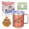 FILLING LUCK Cat Gifts for Women, Cute Cat Mug, Birthday Gift for Mother, Wife, Female Friend, Popular Gift, Cat Design, Handle, Insulates Hot or