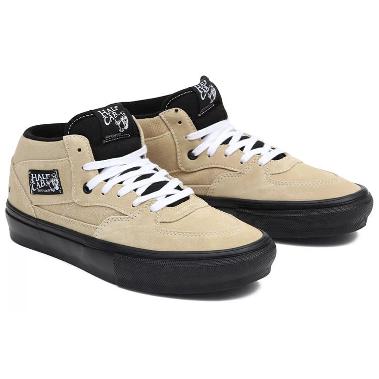 Eliyah Berle x Vans Skate Half Cab Светло-хаки Черные Унисекс Кроссовки Коричневый Хаки VN0A5FCDZF5