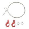 2pcs RC Metal Trailer Hook Aluminum Alloy Steel Rope Lightweight Compact RC Chain Hook for SCX10