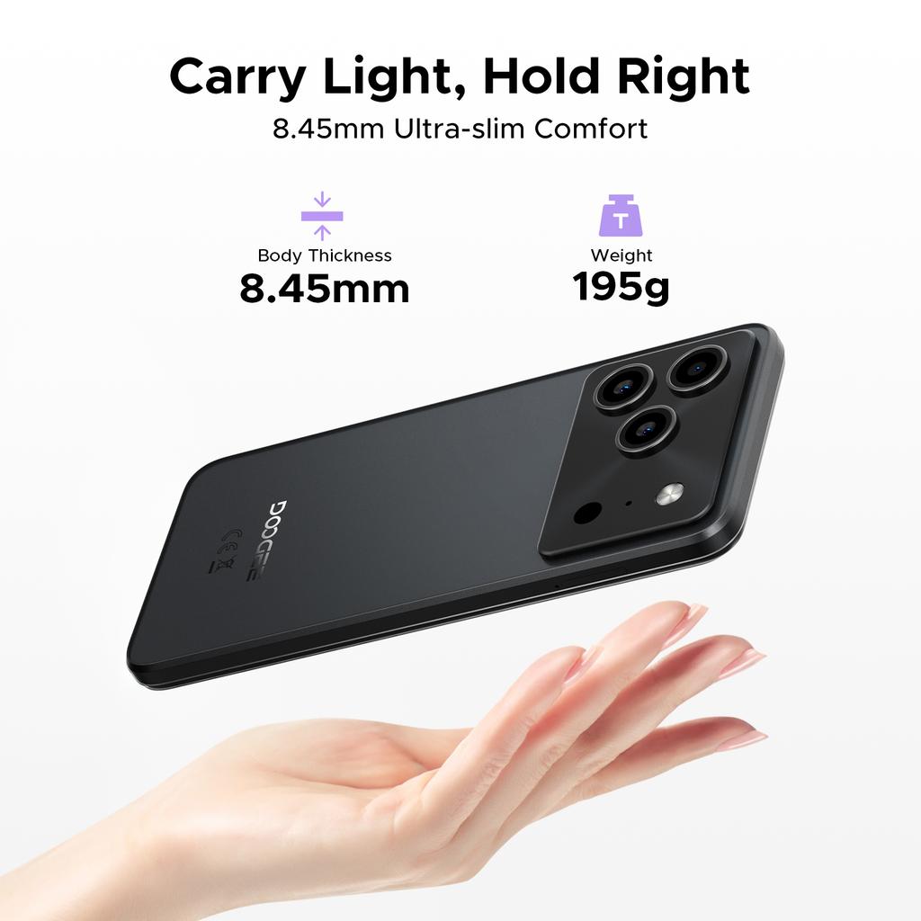 Doogee Смартфон Note56 Plus Android 16 Gemini AI 6,56" Аккумулятор 6150 мАч 48 ГБ ОЗУ(6+42) 256 ГБ ПЗУ Google Pay Мобильные телефоны NFC