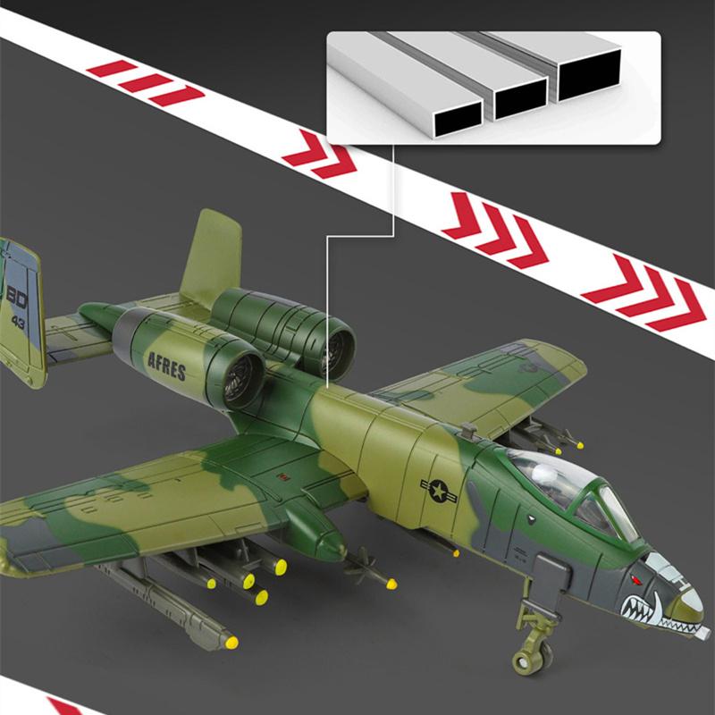Сплав A-10 Warthog Стратегический Бомбардировщик Истребитель Боевой Самолет Модель Металлический Самолет Поддержки Атаки Модель Самолета Звук Свет Детская Игрушка
