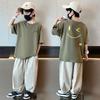 Boys Fashion Set 2025 Summer Boys Thin Bloomers Two-piece Set