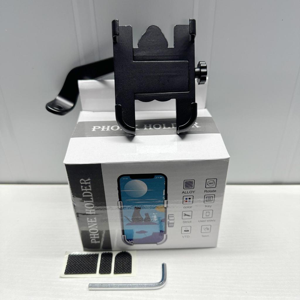 Aluminum Alloy Phone Holder: Anti-Shake Mount for Motorcycles, E-Bikes, and Bicycles.