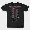 Мужская черная футболка с принтом Nai 2022 Concert Tee, передняя и задняя части, хлопковая футболка с принтом, нанесенным методом термотрансферной печати.