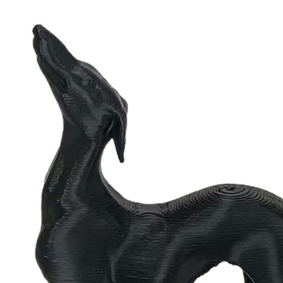 3D Printed Greyhound Statue, Matte Black Minimalist Dog Sculpture, Lifelike Greyhound Figure, Dog Statues for Home Office Decor, Greyhound Gifts