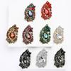 Fashion Creative Alloy Rhinestone Medium Glass Brooch Exquisite High-End Women'S Clothing Corsage Jewelry Pin