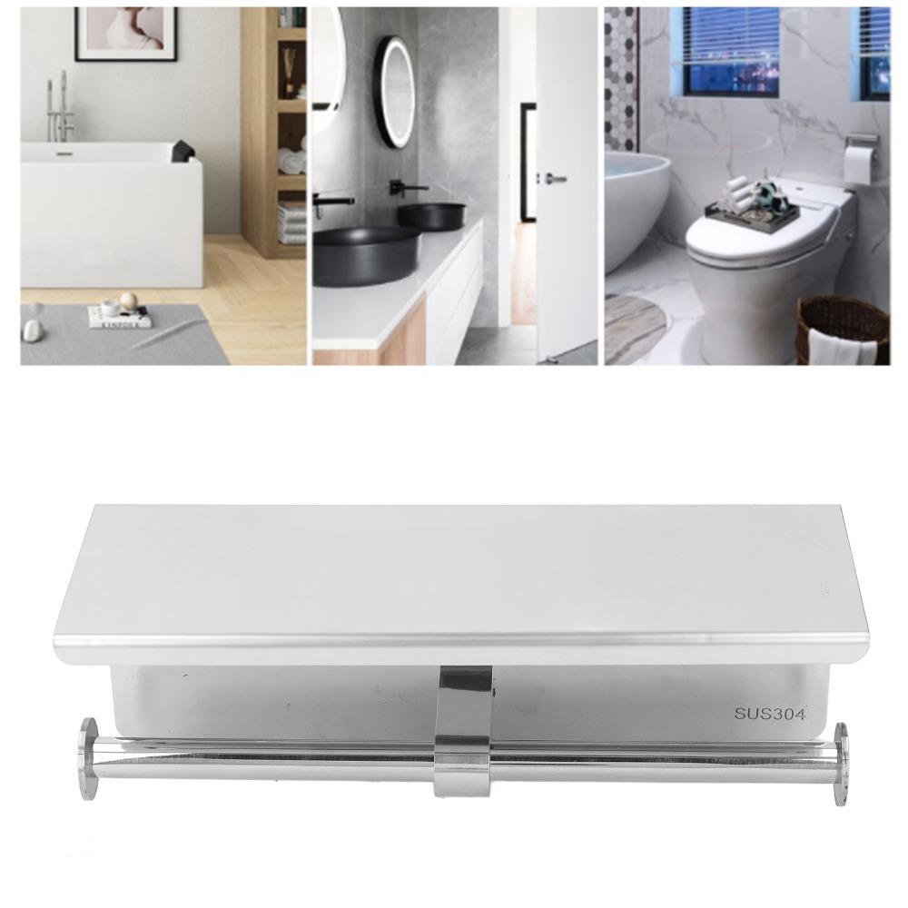 Stainless Steel Toilet Paper Holder Mirror Shiny Toilet Paper Dispenser Bathroom Toilet