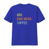 Винтажная футболка Emo Music And Coffee с эффектом потертости, винтажная, стираная, мягкая, дышащая, стильная, универсальная, унисекс, мужская, повседневная, эластичная