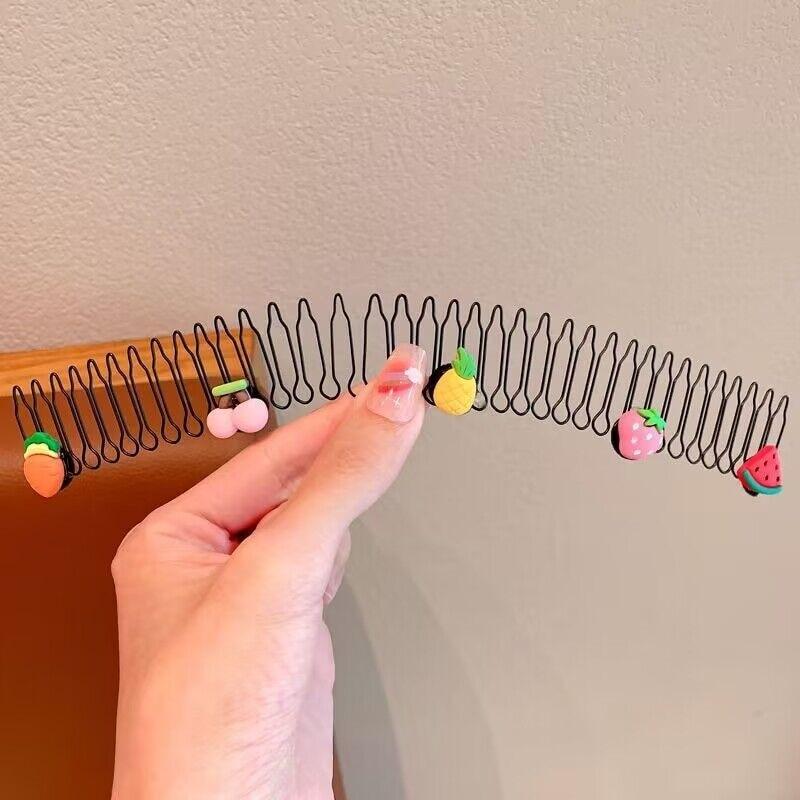 New Fashion Cartoon Hair Comb Clip Vintage Loverly Elastic Hair Bands Headbands Headwear For Children Kid Hair Accessories Gifts