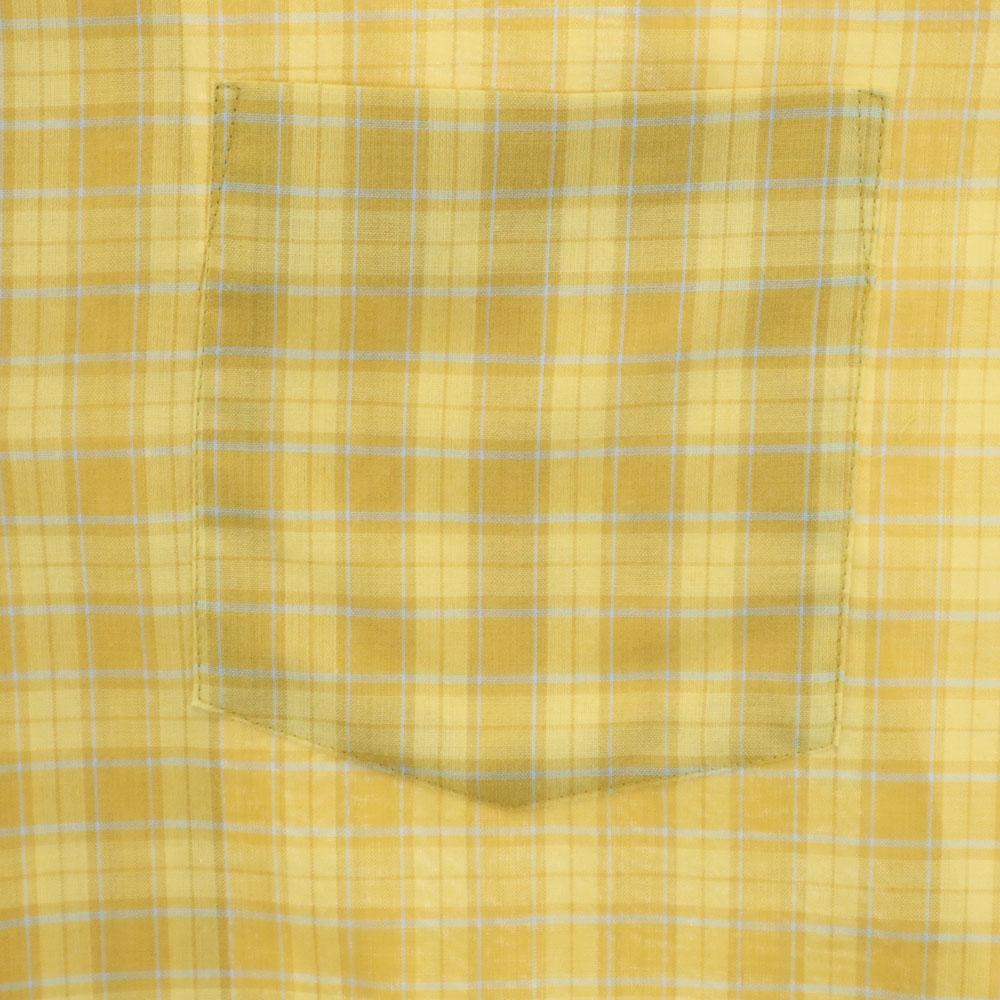 Arrow Винтажная рубашка 60-х годов силуэта бокс, в клетку, с длинным рукавом, с открытым воротником, мужская, б/у