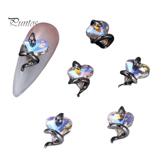 3 шт., украшения для ногтей «сделай сам», змея вокруг 3D сердца, подвески из искусственного кристалла, стразы для дизайна ногтей, чехол для телефона, аксессуары для декора, принадлежности для маникюра