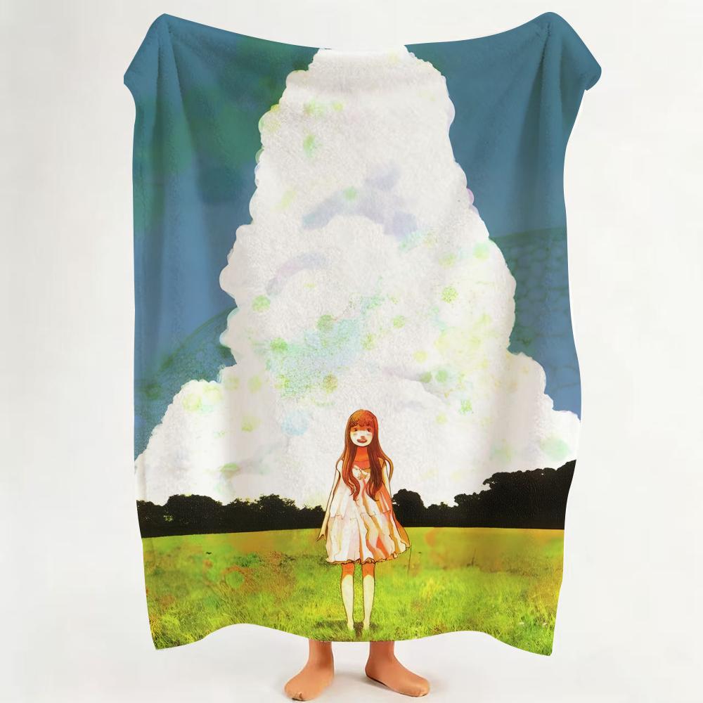 Manga G Goodnight P Punpun Throw Flannel Throw Blanket Suitable for Sofa Living Room Bedroom