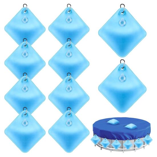 Подвесная сумка для покрытия бассейна, непромокаемые квадратные утяжелители для покрытия бассейна, толстые ПВХ водяные мешки для покрытия надземного бассейна, морозостойкие зимние утяжелители для брезента