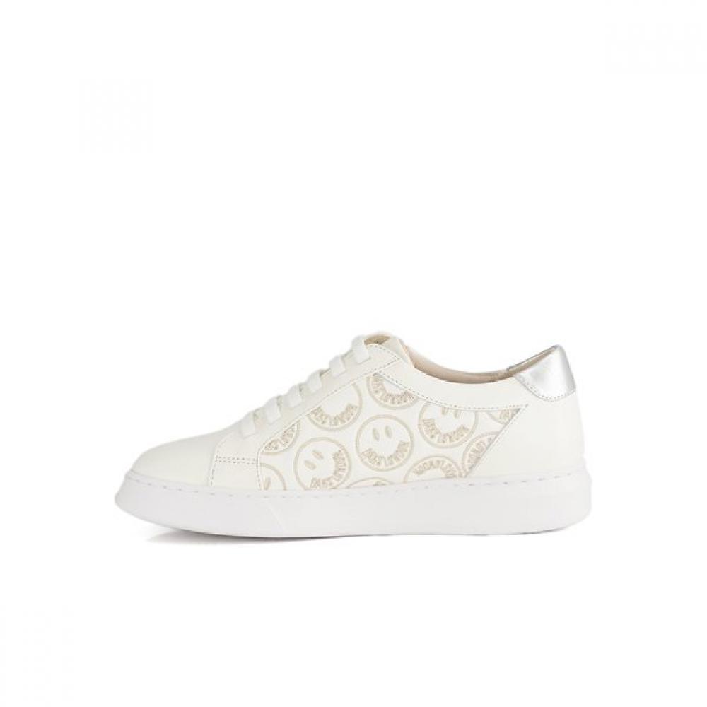 Daks Women Comfort Banding Sneakers Smile Pattern White Dlf601ls30