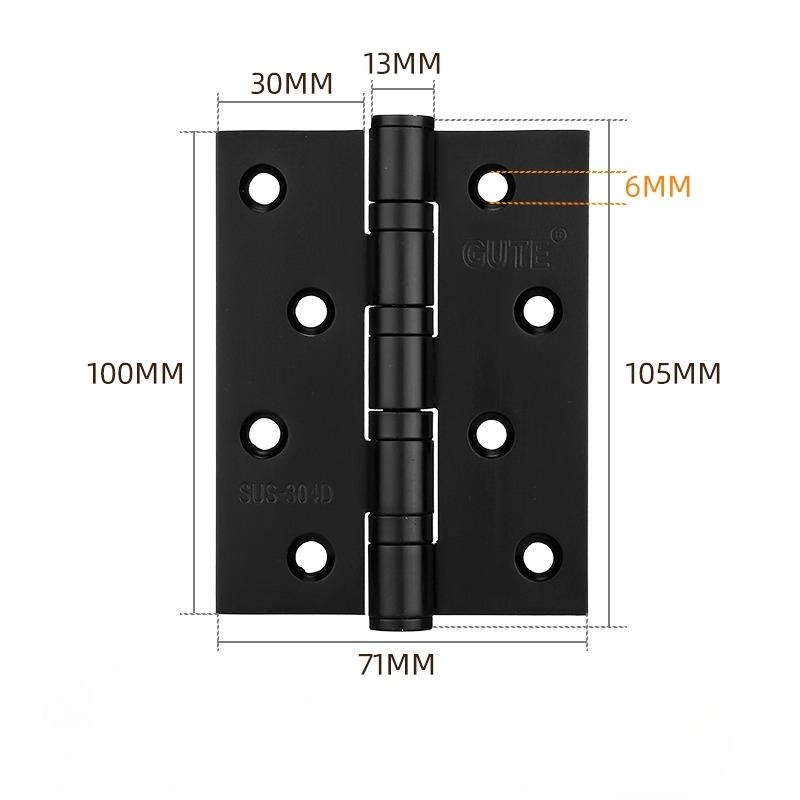 4/5 Inches 2Pcs (1 Pair) Door Butt Hinges Furniture Hardware Accessories 304 Stainless Steel Flat Door Thick High Quality Hinge