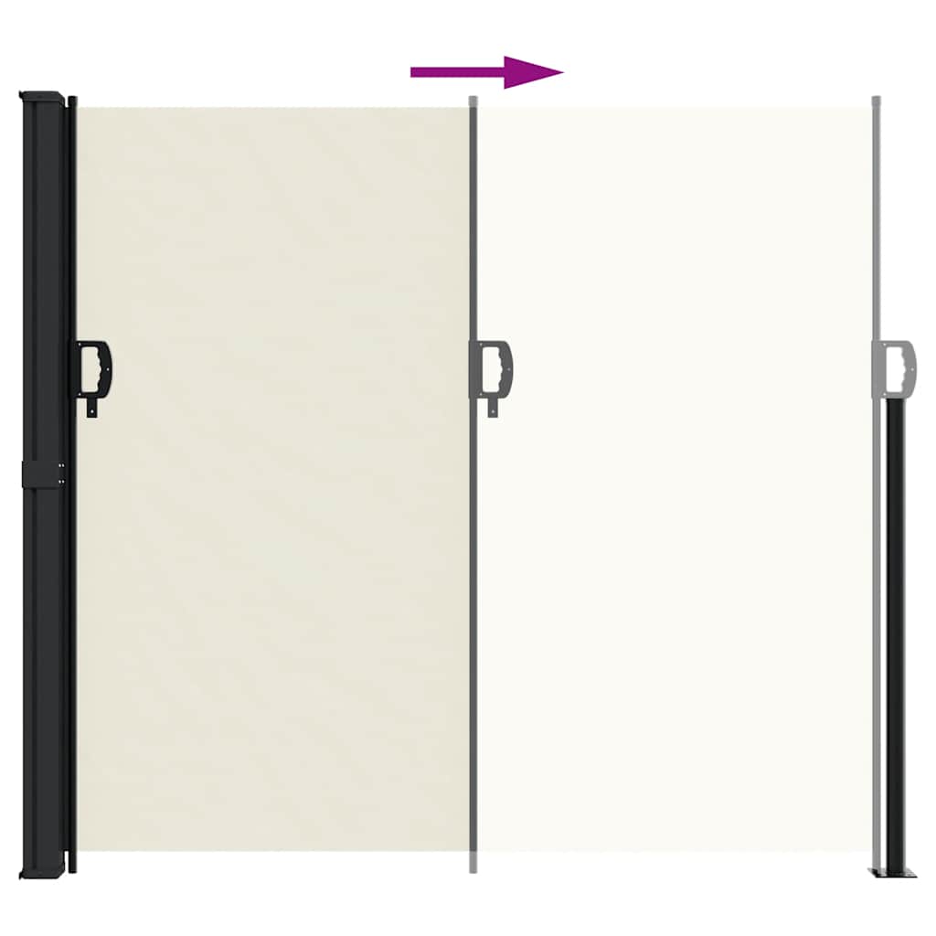 Retractable Side Awning Cream 180 x 300 cm