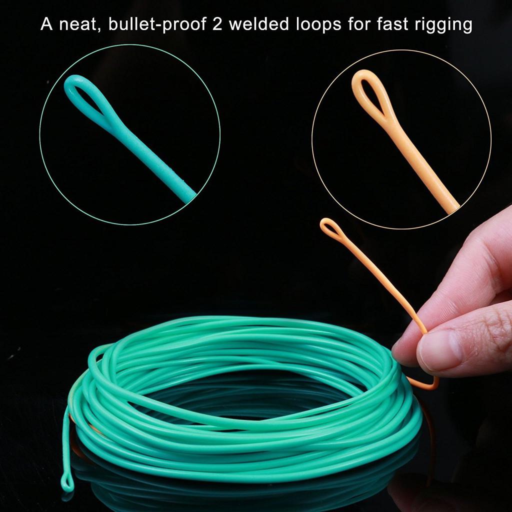 Maxcatch Skagit Shooting Head GR 17 FT с 2 сварными петлями Fly Line 23FT 250g-650 FT-25 (Бирюзовый/Оранжевый, 450гр)