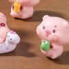5 шт. Фигурка свиньи Мини Портативный размер Q-версия Дизайн свиньи Статуэтка Миниатюрная свинья Ландшафт Офисный стол Книжная полка Декор для автомобиля