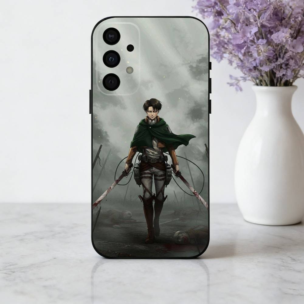 L-Леви A-Эрвин A-Атака O-На T-Титанов Чехол для телефона Для Samsung Galaxy A73,A72,A71,A70,A53,A52,A51,Другие Мягкий Черный Корпус