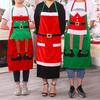 Velvet Santa Claus Apron Cartoon Christmas Aprons Durable Christmas Kitchen Apron  Home
