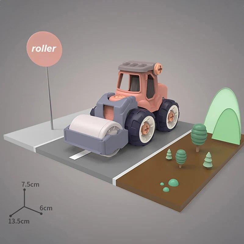 Дошкольники DIY сборные игрушки дорожный каток обучающая игрушка игрушечный автомобиль инженерная машина игрушечный грузовик для детей