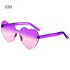 Adults Gradient Lenses Colorful Heart Glasses Shades Party Sun Glasses Heart-shaped Sunglasses
