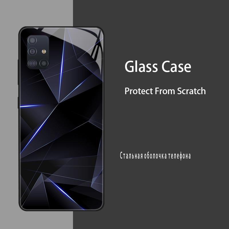 Чехол для Samsung Galaxy A51 Чехлы Закаленное Стекло Чехол для Samsung Galaxy A31 A71 Бампер A 51 71 Жесткий Силиконовый Чехол Coque Fundas