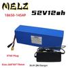 52V 12Ah 18650 Rechargeable Lithium Battery Pack 12000mAh 14S4P Suitable for 250-1000W Built-in BMS+58.8V 2A Charger
