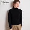 Fanzhan Women's 100% Cashmere Half-High Collar Sweater