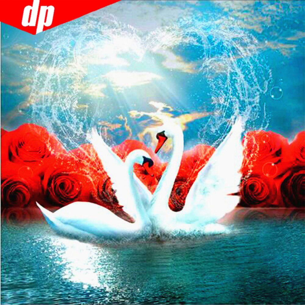 5D Diamond Painting Animal Swan Full Round Embroidery Sale Diamond Mosaic Rhinestone Picture