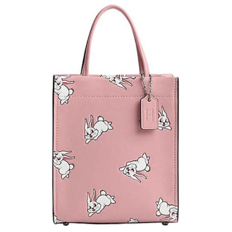 COACH Baymax Rabbit, Collaboration Cashin Cow Leather Tote Bag, Shopping Bag, Handbag, Shoulder Bag, Crossbody Bag Mini CK388-LHVVR
