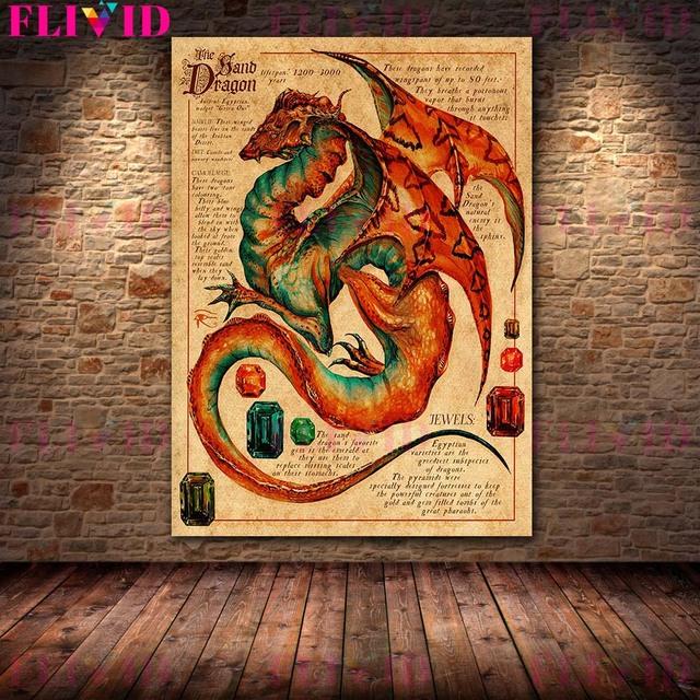 Глубоководная сигнализация и записки русалки Ретро настенная живопись на холсте Половина человека Ипподром и лесной эльф полевой плакат с заметками