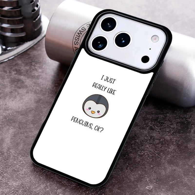 Мне Просто Очень Нравятся Пингвины ОК Чехол для Телефона для iPhone 17 16 15 Pro Max Air 14 13 12 11 Plus Ударопрочный Чехол