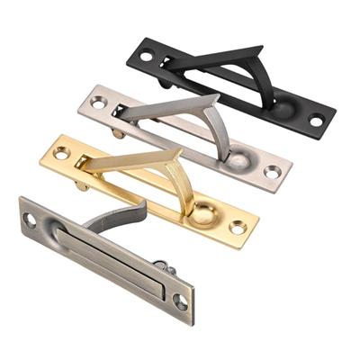 Матовая черная ручка для карманной двери с плоскими краями, конструкция из твердых цинковых сплавов, фурнитура с двойными крючковыми защелками