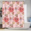 Vintage Floral Pattern Shower Curtains Waterproof Bathroom Decor In Pink Yellow Perfect for Home or Hotel Easy Installation