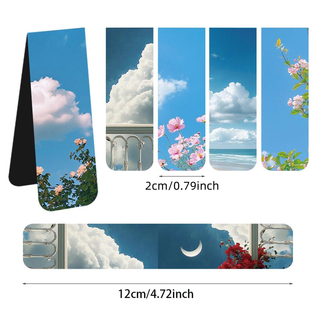 4pcs Retro Painting Bookmark for Books Vintage Items Veiws Magnetic Page Clips Book Marker Unique Reading Gift