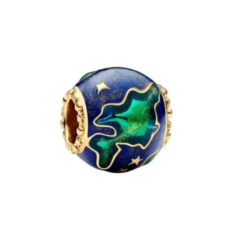 New European Plated Copper Beads Ocean Series Turtle Goldfish Diy Charm Fit Original Pand Bracelet For Gift