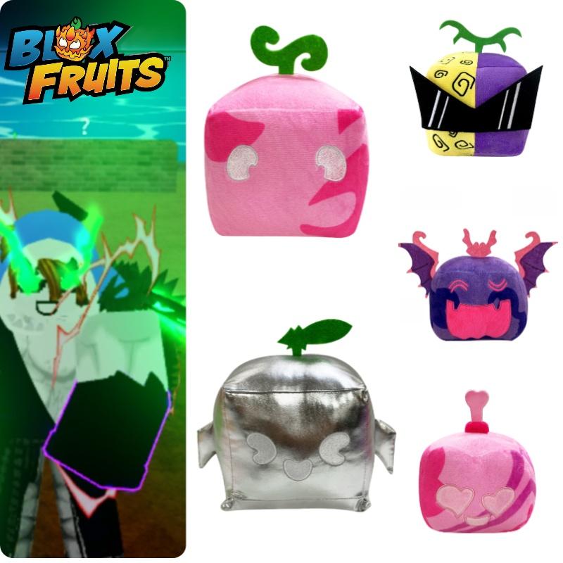 Мягкая игрушка Blox Fruits в коробке с леопардовым принтом фиолетового цвета, мягкая и пушистая фигурка животного