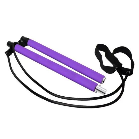 Пилатес Бар с лентой сопротивления Силовая тренировка Растяжка тела Ноги Бедра Талия Руки Упражнение Бар Домашний спортзал Тренировка Мужчины Женщины Фитнес-оборудование