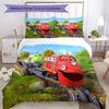 3pcs Chuggington pattern bedding set duvet cover set includes duvet cover &pillowcases, perfect all season bedroom decoration & gift