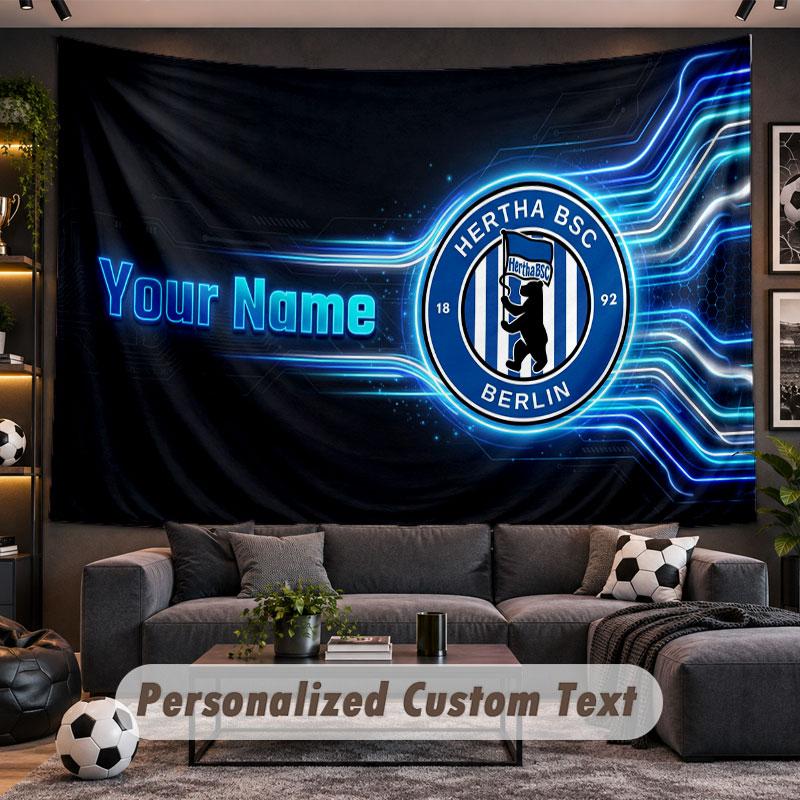 Wall Hanging Tapestry Custom Namehertha bsc Pattern Personalized Printed Fabric Wall Decor