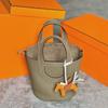 2023 Женская сумка-ведро большой вместимости Pig Nose, первый слой из коровьей кожи, стиль Commuter