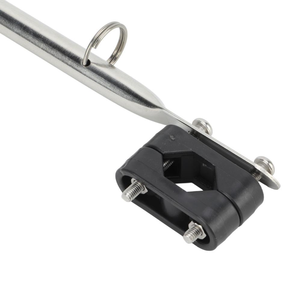 Silver Marine Flag Pole 390mm Flagpole Flag Holder Stand Rail Type Flag Pole Boats