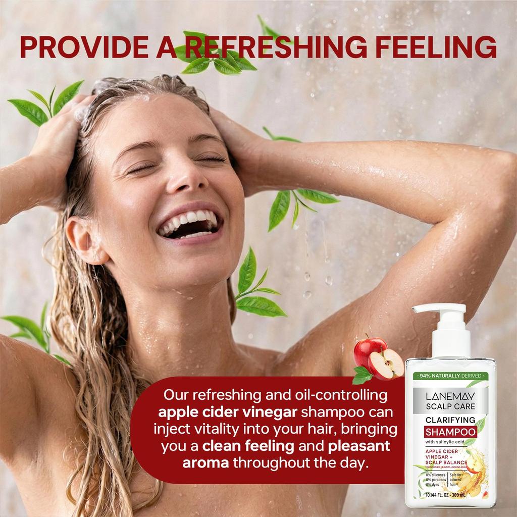Clarifying Shampoo-Oil Control & Refreshing-Improve Scalp Health-Soothe Irritated Scalp-Suitable For All Hair Types, 300ml